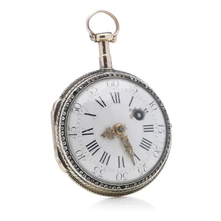 Verge Fusee Key wind 18kt gold and Silver pocket watch – 18th Century — عکس ۳ از رکورد آرشیو WatchMuseum