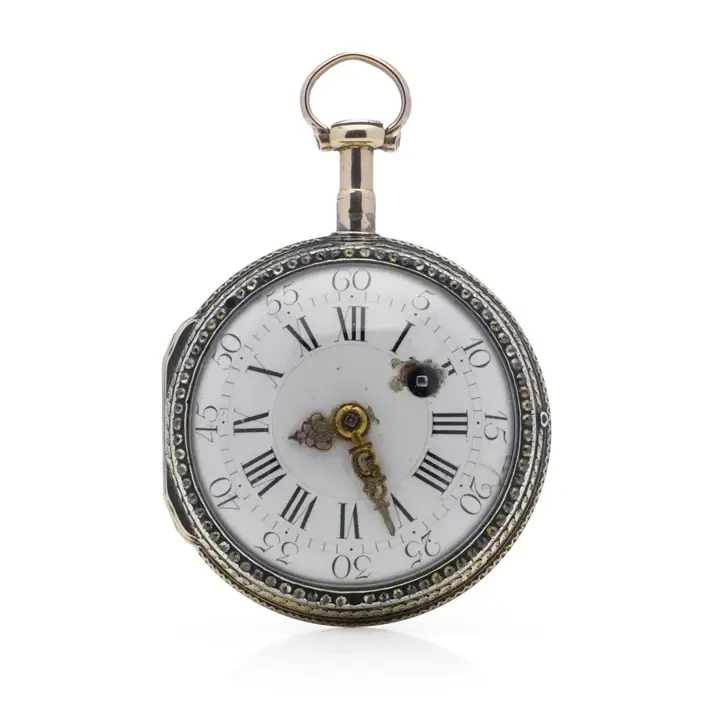 Verge Fusee Key wind 18kt gold and Silver pocket watch – 18th Century — عکس ۴ از رکورد آرشیو WatchMuseum