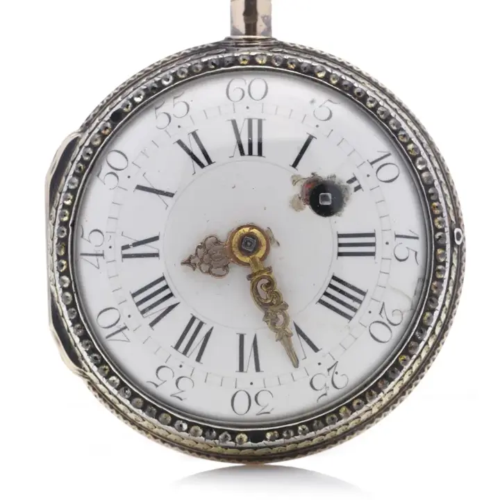 Verge Fusee Key wind 18kt gold and Silver pocket watch – 18th Century — عکس ۵ از رکورد آرشیو WatchMuseum