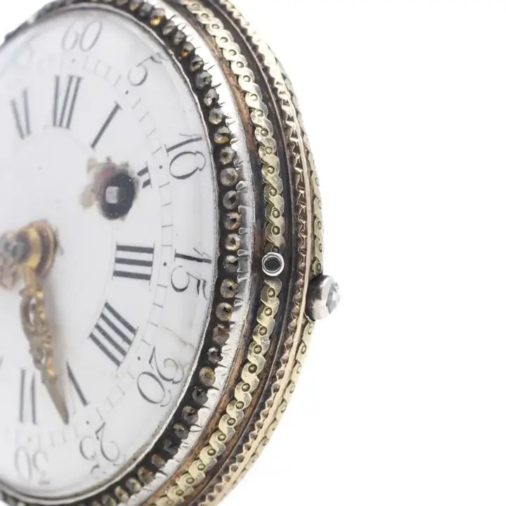 Verge Fusee Key wind 18kt gold and Silver pocket watch – 18th Century — عکس ۶ از رکورد آرشیو WatchMuseum