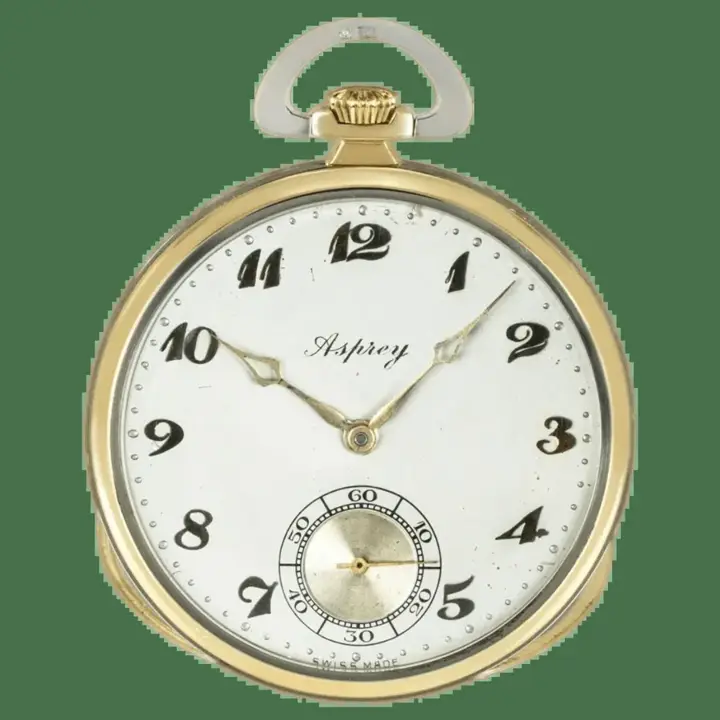 Asprey 18CT Two Gold Art Deco Dress Pocket Watch – C1920s — عکس ۱ از رکورد آرشیو WatchMuseum