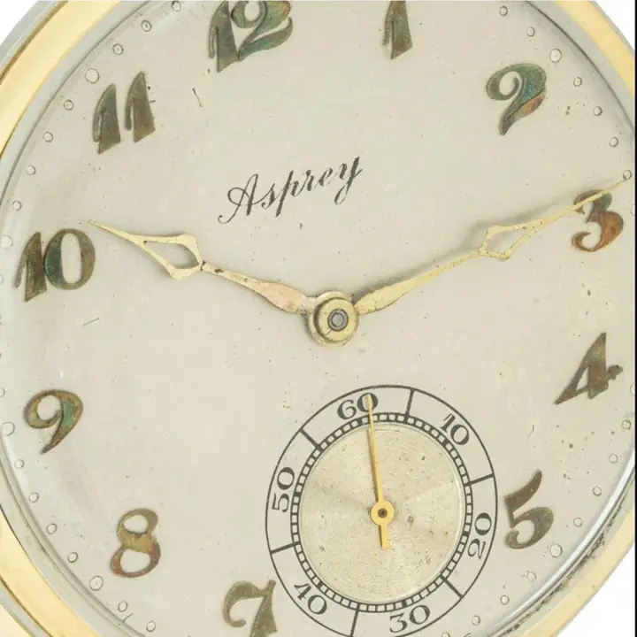 Asprey 18CT Two Gold Art Deco Dress Pocket Watch – C1920s — عکس ۲ از رکورد آرشیو WatchMuseum