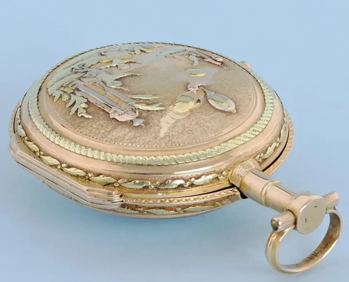 BALLOONING SCENE THREE COLOUR GOLD VERGE – Circa 1785 — عکس ۳ از رکورد آرشیو WatchMuseum