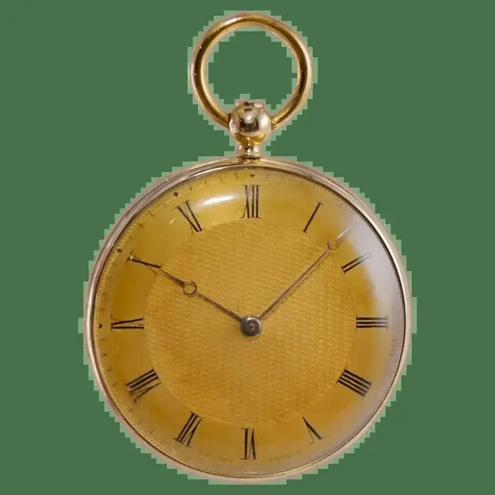 Bonnet 18kt. Solid Gold Pocket Watch with Engine Turned Dial – 1850 — عکس ۱ از رکورد آرشیو WatchMuseum