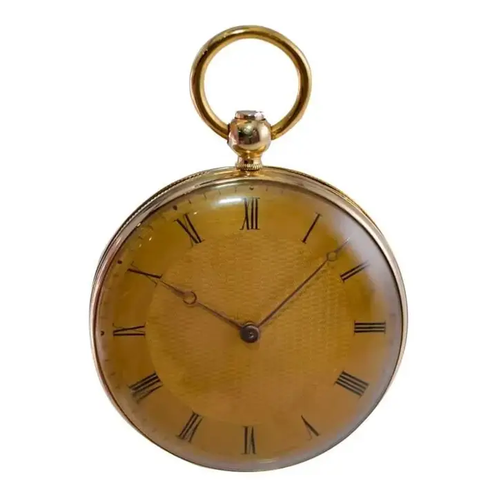 Bonnet 18kt. Solid Gold Pocket Watch with Engine Turned Dial – 1850 — عکس ۳ از رکورد آرشیو WatchMuseum