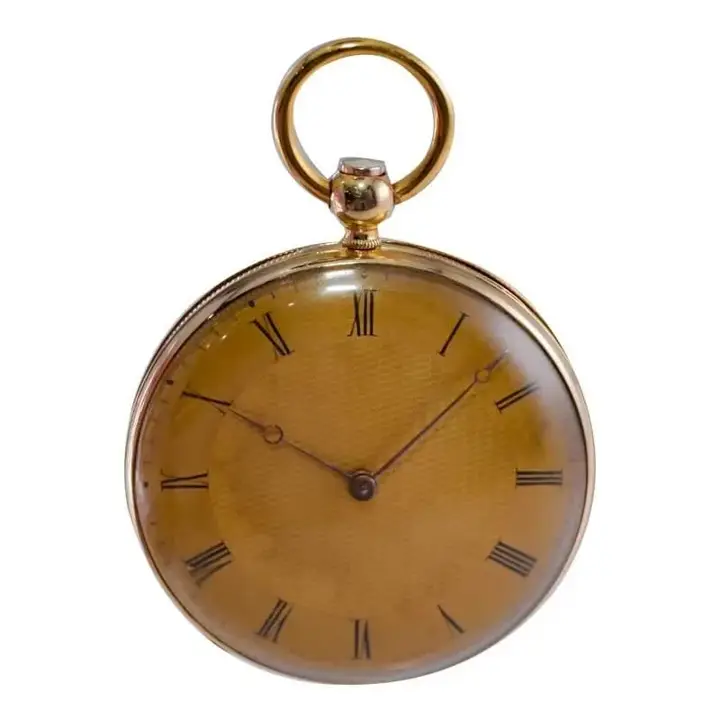 Bonnet 18kt. Solid Gold Pocket Watch with Engine Turned Dial – 1850 — عکس ۴ از رکورد آرشیو WatchMuseum