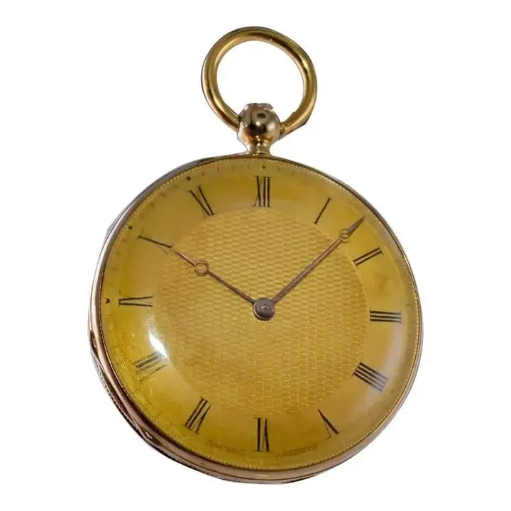 Bonnet 18kt. Solid Gold Pocket Watch with Engine Turned Dial – 1850 — عکس ۵ از رکورد آرشیو WatchMuseum