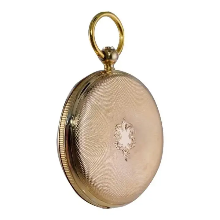 Bonnet 18kt. Solid Gold Pocket Watch with Engine Turned Dial – 1850 — عکس ۶ از رکورد آرشیو WatchMuseum