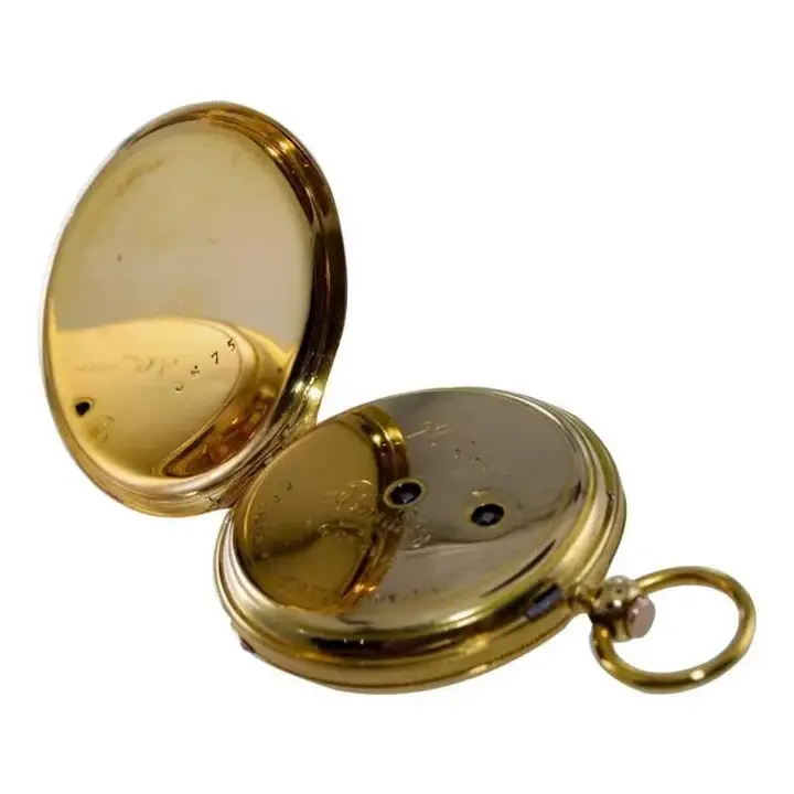 Bonnet 18kt. Solid Gold Pocket Watch with Engine Turned Dial – 1850 — عکس ۷ از رکورد آرشیو WatchMuseum