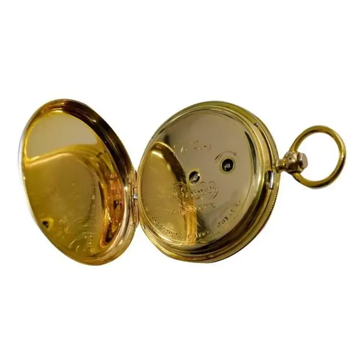 Bonnet 18kt. Solid Gold Pocket Watch with Engine Turned Dial – 1850 — عکس ۸ از رکورد آرشیو WatchMuseum