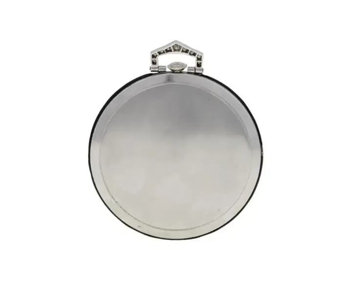British Swan Platinum Diamond Enamel Pocket Watch – 20th Century — عکس ۴ از رکورد آرشیو WatchMuseum