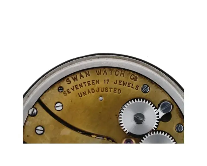 British Swan Platinum Diamond Enamel Pocket Watch – 20th Century — عکس ۷ از رکورد آرشیو WatchMuseum