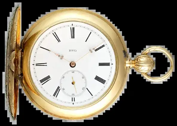 Cabriolet Gold Case Pocket Watch – Circa 1870 — عکس ۱ از رکورد آرشیو WatchMuseum
