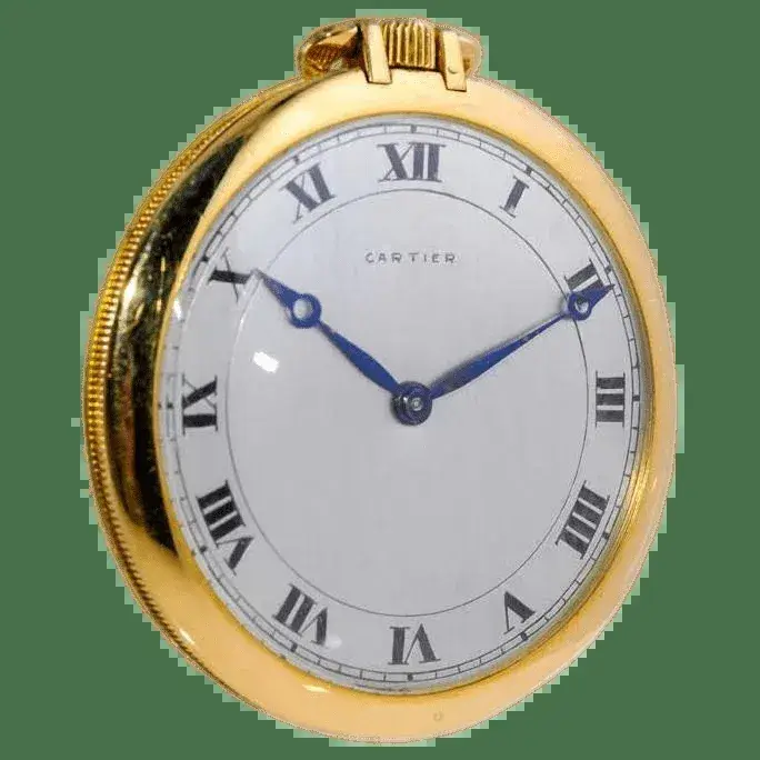 Cartier 18Kt. Yellow Gold Art Deco Pocket Watch Hand Made – 1920”s — عکس ۱ از رکورد آرشیو WatchMuseum