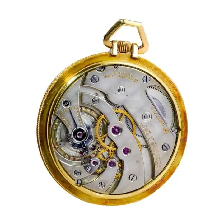 Cartier 18Kt. Yellow Gold Art Deco Pocket Watch Hand Made – 1920”s — عکس ۷ از رکورد آرشیو WatchMuseum
