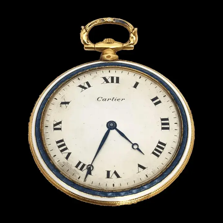 Cartier EWC Gold and Enamel Pocket Watch – 1920s — عکس ۱ از رکورد آرشیو WatchMuseum