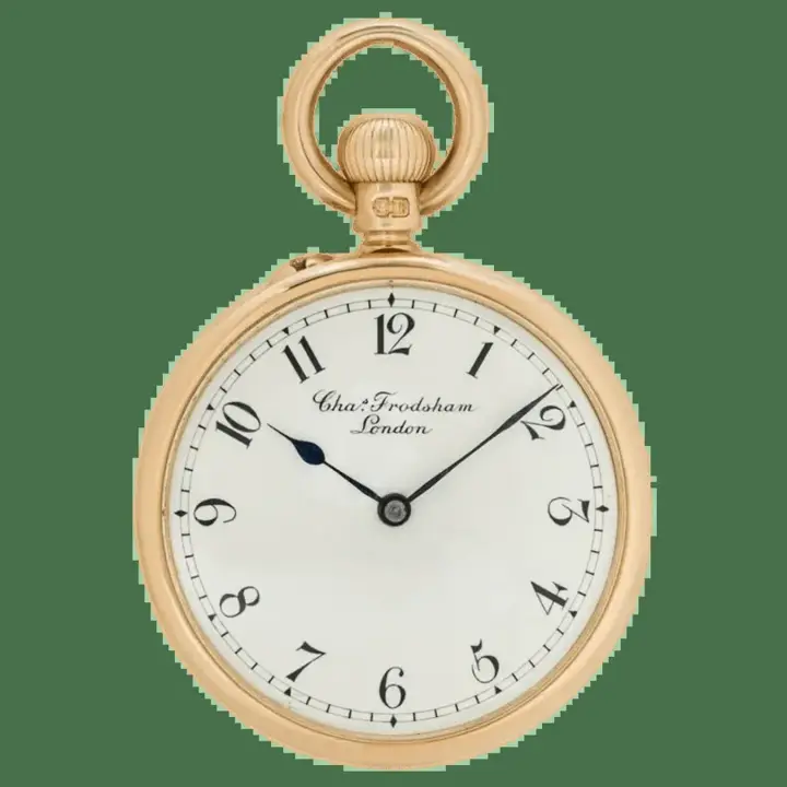 Charles Frodsham Gold Keyless Lever Pocket Watch – C1890s — عکس ۱ از رکورد آرشیو WatchMuseum