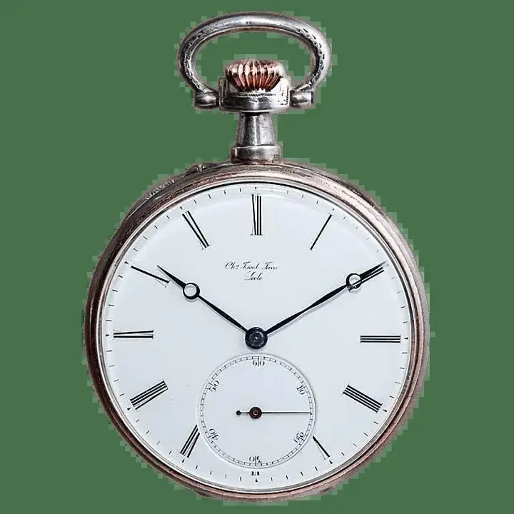 Charles Tissot Gun Metal Silver and Gold Coin Edged Pocket Watch – 1900s — عکس ۱ از رکورد آرشیو WatchMuseum