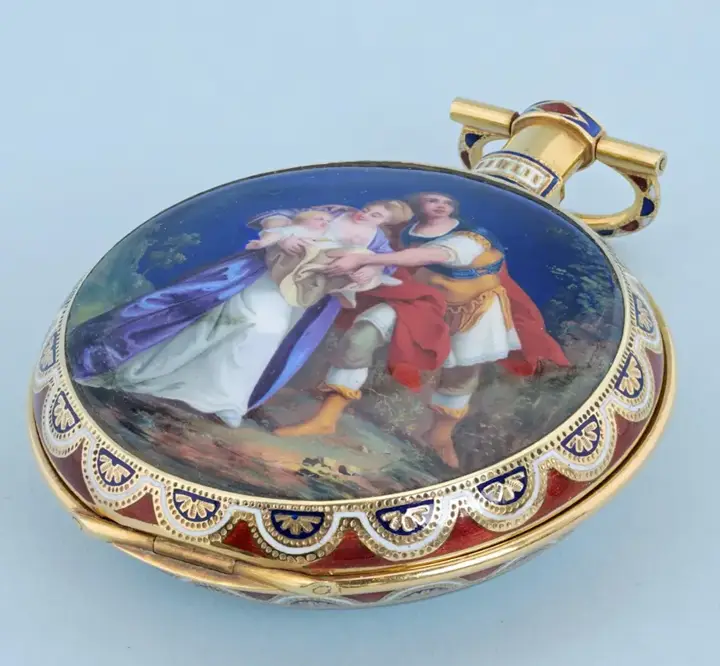 CHINESE MARKET GOLD AND ENAMEL CAPTAINS WATCH – 1820 — عکس ۲ از رکورد آرشیو WatchMuseum