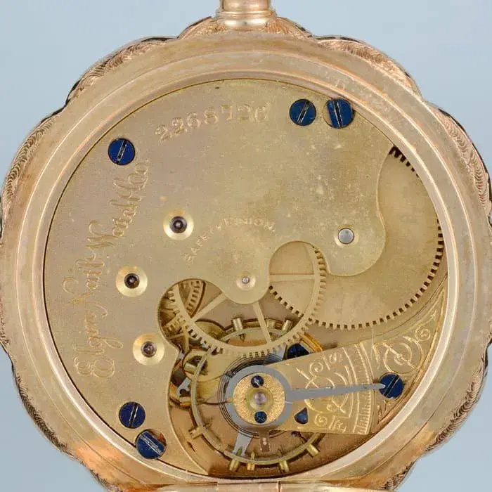 Decorative Gold American Pocket Watch – Circa 1885 — عکس ۵ از رکورد آرشیو WatchMuseum