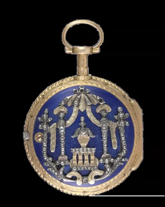 DIAMOND SET GOLD AND ENAMEL POCKET WATCH – 1790 — عکس ۱ از رکورد آرشیو WatchMuseum