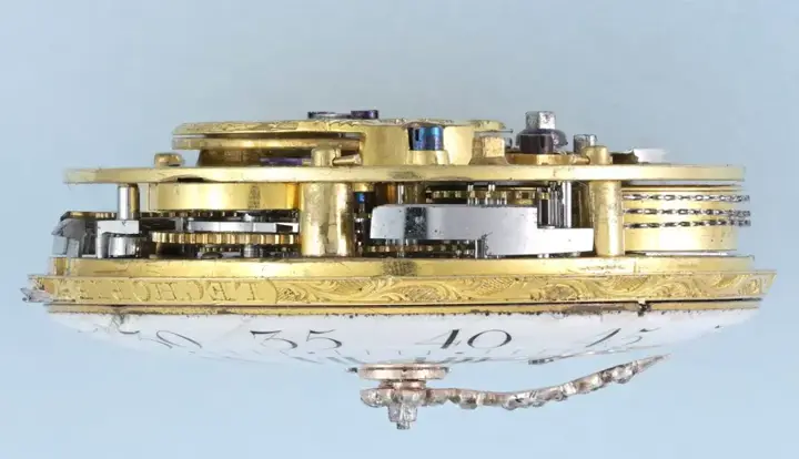 DIAMOND SET GOLD FRENCH QUARTER REPEATING CYLINDER – 1774 — عکس ۲ از رکورد آرشیو WatchMuseum