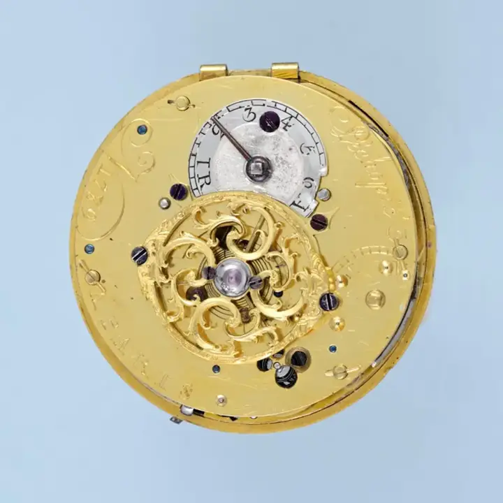 DIAMOND SET GOLD FRENCH QUARTER REPEATING CYLINDER – 1774 — عکس ۳ از رکورد آرشیو WatchMuseum
