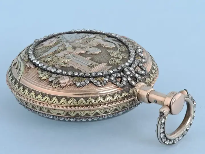 DIAMOND SET GOLD FRENCH QUARTER REPEATING CYLINDER – 1774 — عکس ۴ از رکورد آرشیو WatchMuseum