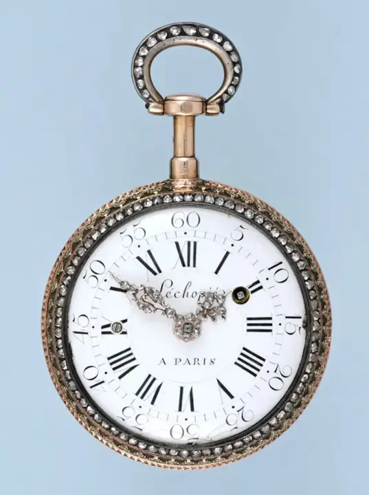 DIAMOND SET GOLD FRENCH QUARTER REPEATING CYLINDER – 1774 — عکس ۵ از رکورد آرشیو WatchMuseum