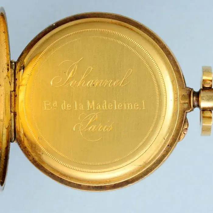 Diamond Set Gold Half Hunter Pendant Watch – Circa 1900 — عکس ۴ از رکورد آرشیو WatchMuseum