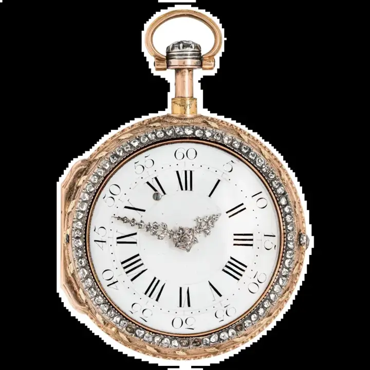 Dufalga Geneve Gold Pair Diamond And Enamel Pocket Watch – 1780 — عکس ۱ از رکورد آرشیو WatchMuseum