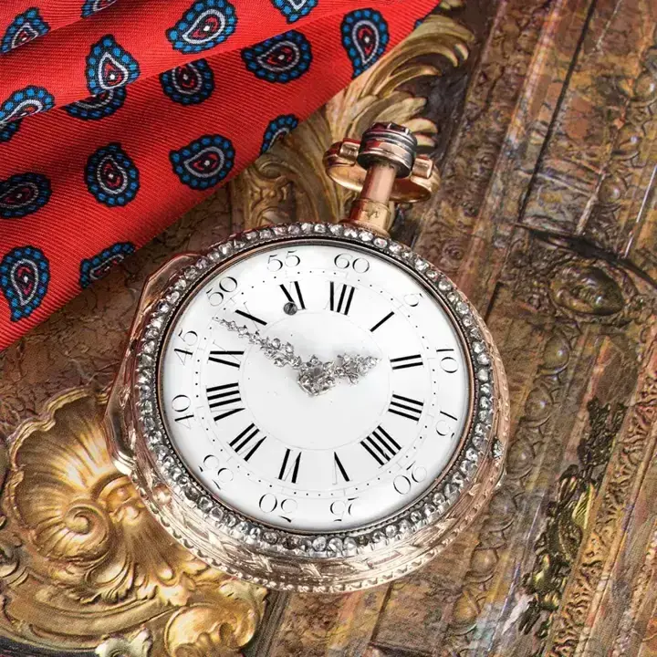 Dufalga Geneve Gold Pair Diamond And Enamel Pocket Watch – 1780 — عکس ۲ از رکورد آرشیو WatchMuseum