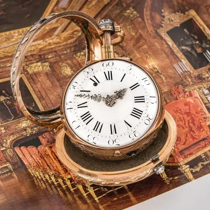 Dufalga Geneve Gold Pair Diamond And Enamel Pocket Watch – 1780 — عکس ۴ از رکورد آرشیو WatchMuseum