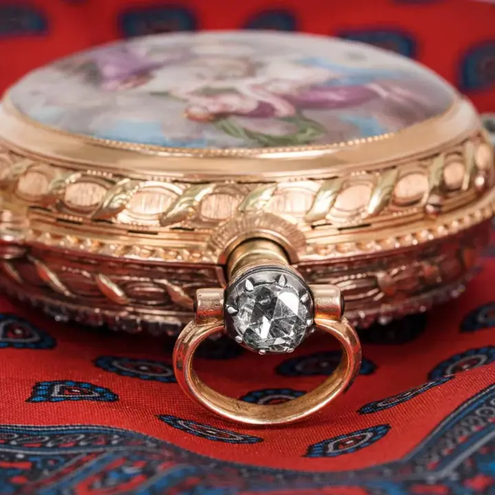 Dufalga Geneve Gold Pair Diamond And Enamel Pocket Watch – 1780 — عکس ۵ از رکورد آرشیو WatchMuseum