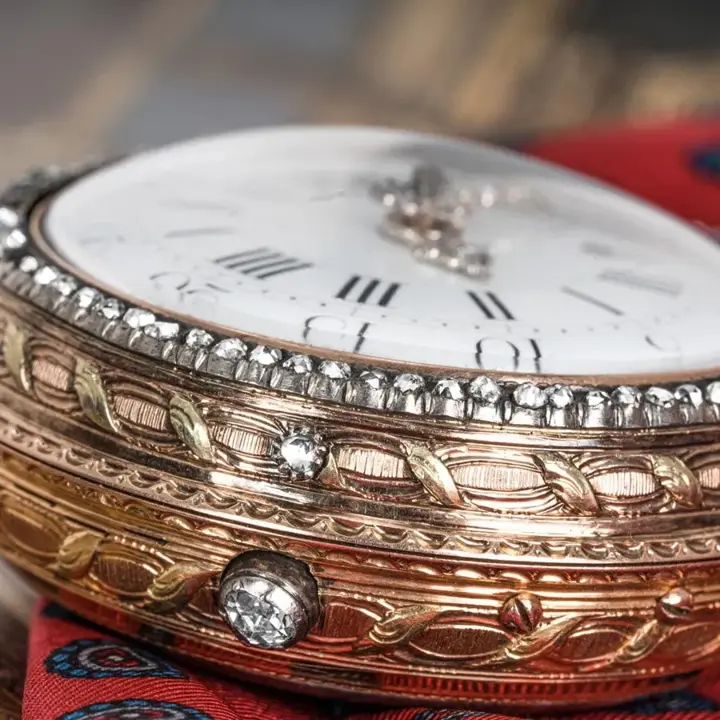 Dufalga Geneve Gold Pair Diamond And Enamel Pocket Watch – 1780 — عکس ۶ از رکورد آرشیو WatchMuseum