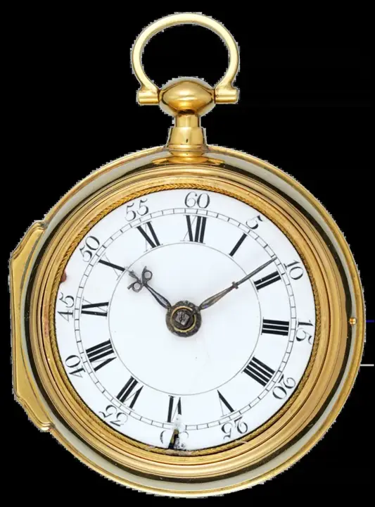 EARLY ENGLISH GOLD PAIR CASED VERGE – 1710 — عکس ۱ از رکورد آرشیو WatchMuseum