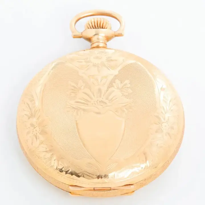 Elgin 14K Yellow Gold Pocket Watch – 20th Century — عکس ۲ از رکورد آرشیو WatchMuseum
