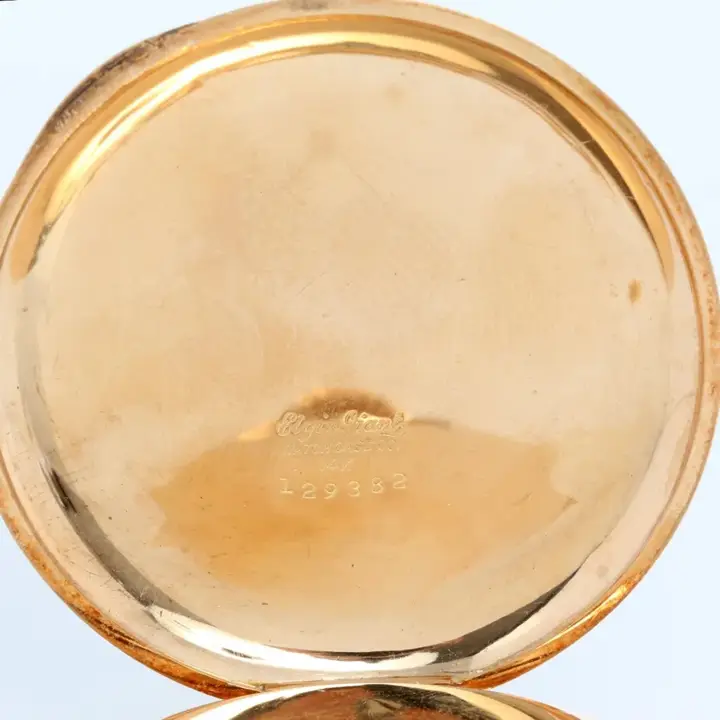 Elgin 14K Yellow Gold Pocket Watch – 20th Century — عکس ۶ از رکورد آرشیو WatchMuseum