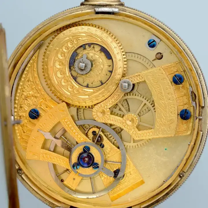 ENAMELLED SILVER GILT CHINESE MARKET POCKET WATCH – 1840 — عکس ۳ از رکورد آرشیو WatchMuseum