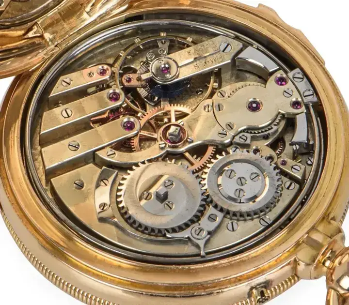 F. Rotig Havre Gold Quarter Repeating Calendar Pocket Watch – 1880 — عکس ۳ از رکورد آرشیو WatchMuseum
