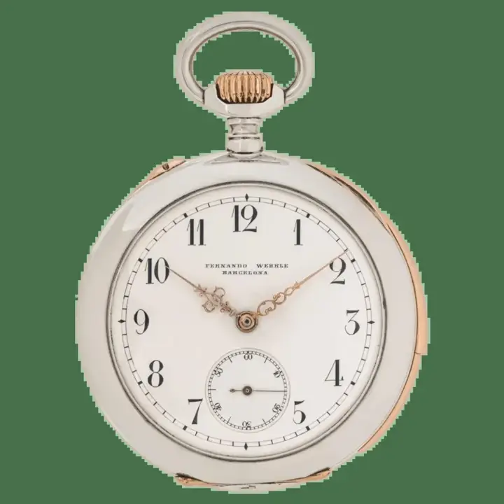 Fernando Wehrle Silver& Rose Gold Minute Repeater Pocket watch – 1900 — عکس ۱ از رکورد آرشیو WatchMuseum