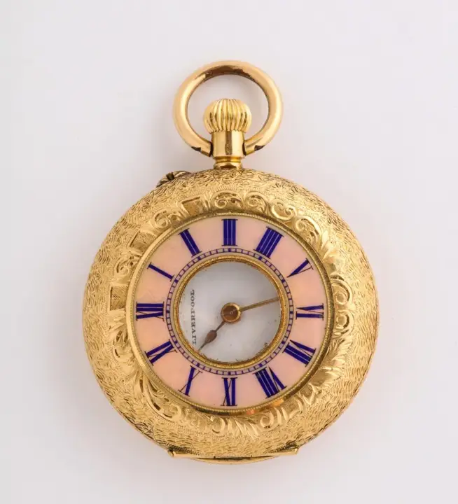 Enamelled Gold Half Hunter Pocket Watch – 1880s — عکس ۲ از رکورد آرشیو WatchMuseum