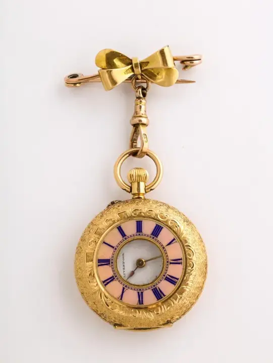 Enamelled Gold Half Hunter Pocket Watch – 1880s — عکس ۳ از رکورد آرشیو WatchMuseum
