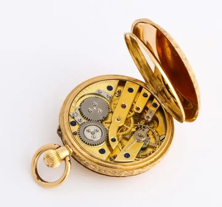 Enamelled Gold Half Hunter Pocket Watch – 1880s — عکس ۶ از رکورد آرشیو WatchMuseum