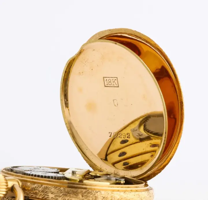 Enamelled Gold Half Hunter Pocket Watch – 1880s — عکس ۷ از رکورد آرشیو WatchMuseum