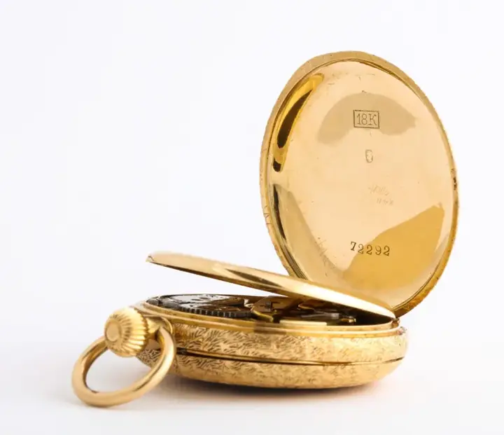 Enamelled Gold Half Hunter Pocket Watch – 1880s — عکس ۸ از رکورد آرشیو WatchMuseum