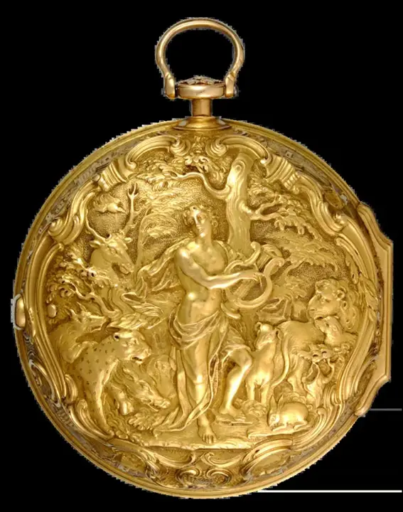 GOLD REPOUSSE PAIR CASE BY MOSER – 1744 — عکس ۱ از رکورد آرشیو WatchMuseum