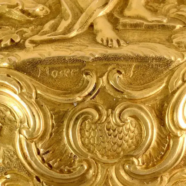 GOLD REPOUSSE PAIR CASE BY MOSER – 1744 — عکس ۴ از رکورد آرشیو WatchMuseum