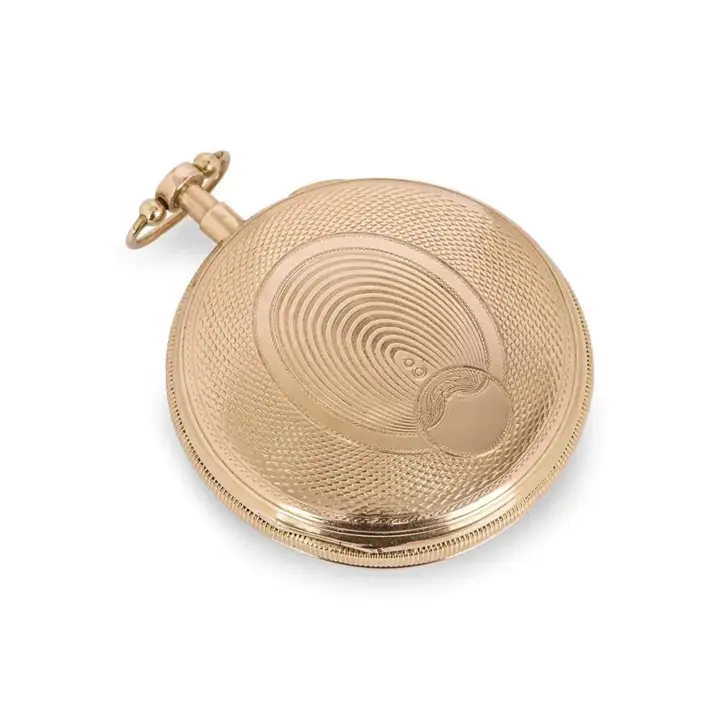 French Rose Gold Verge Quarter Repeater Pocket Watch Painted Enamel Dial – 19th Century — عکس ۴ از رکورد آرشیو WatchMuseum