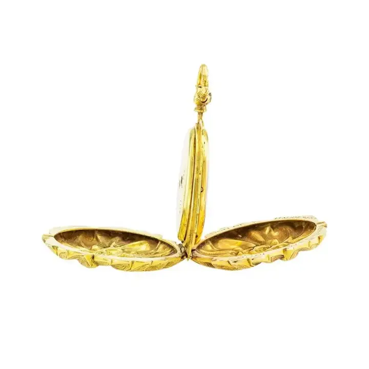 French Victorian Yellow Gold Locket Watch – 1850 — عکس ۳ از رکورد آرشیو WatchMuseum
